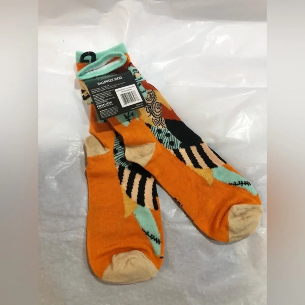 Disney’s‎ Tim Burton’s Nightmare on before Christmas orange halloween socks new